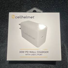 Wall-pd-30w-w Cellhelmet 30w Pd Usb-c Fast Wall Charger 1-port Plug-in White