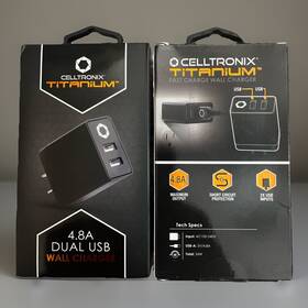 Celltronix 080798430241 Titanium Series 4.8a Dual Usb Car Charger - With Short Circuit Protect