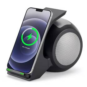 Censhi 713752493739 Wireless Charger Bluetooth Desktop Speaker Phone Stand Dock Built-in Mic