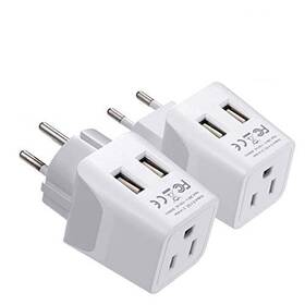 Ceptics 850003235943 Israel Palestine Travel Plug Set - With 2 Usb Usa Socket Input T