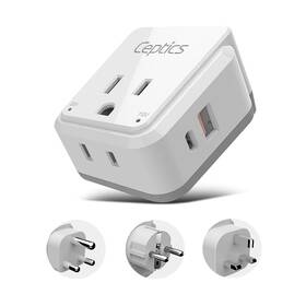 Pk8-af Ceptics South Africa Power Adapter Travel Set - 20w Pd And Qc Fast Safe With