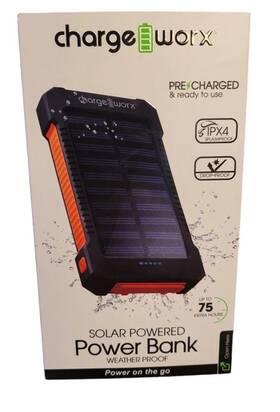 S110f1101 Charge Worx Work Solar Powered Power Bank Weather Proof - New Free Shipping