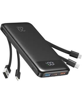 Charmast 973369742925 Power Bank 20000mah 20w Fast Charging Portable Charger With Built-in Cables