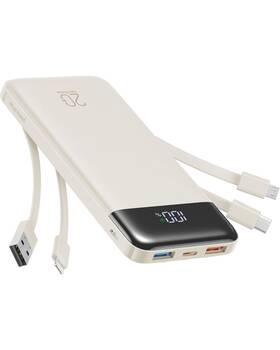 Charmast 973369743557 Power Bank 20000mah 20w Fast Charging Portable Charger With Built-in Cables