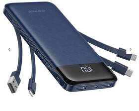 C11s Charmast Portable Charger Built Cables 10000mah Slim Power Bank 15w Usb C