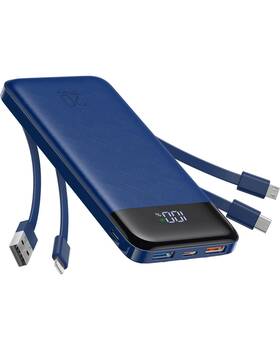 C2065-blue-au Charmast 20000mah Portable Charger With Built In Cables 22.5w Travel Power Ba