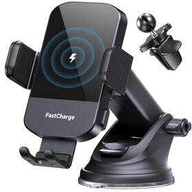 Chgeek 762304364652 Wireless Car Charger 15w Fast Charging Auto Clamping Phone Mount