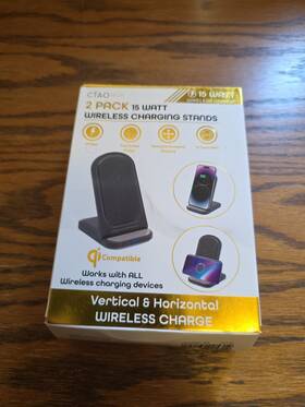 Ciaotech 194162005314 Ciao Tech 2-pak 15w Wireless Cell Phone Charging Stand New