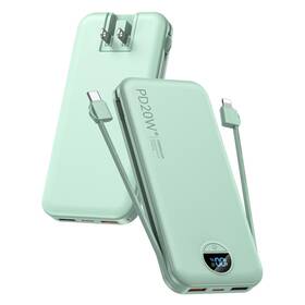 Ac-02d-green Citicr Portable Power Bank 10000mah Pd20w Phone Charger With Green