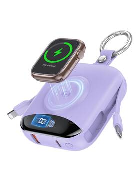 22.5w Citicr P007 Portable Charger 10000mah Fast Charging Power Bank Purple