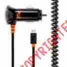 Claem10304mc Micro Empire Usb Connector Car Charger With Port 6 Ft Orange Black 887615176340
