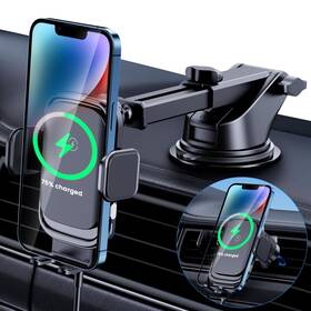 Clamemo 738061206887 Wireless Car Charger 15w Fast Charging Phone Mount Auto-clamping Holde