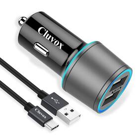 Cluvox 611901305981 Rapid Usb C Car Charger Compatible For Samsung Galaxy S25 Plus/ultra/s24/s23