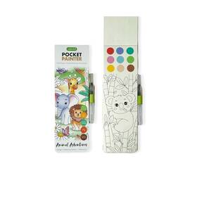 Pkpt3 Colorfull Animals Pocket Painter Art On-the-go Portable Waterco... Fast Ship