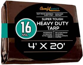 Comfitwear 697273964728 16 Mil Heavy Duty Tarp - Multi-purpose Extra Tarps Car Boat Ca