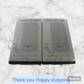 Conair 039052020483 For 2 Travel Smart 10000mah Power Bank With Charging Cable Brand New Ship