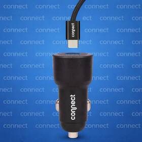 Connect 030698070566 Fast Charging Usb Port Car Phone Charger Kit