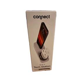 89233 Connect 3-in-1 Qi Wireless Charging Stand For Iphone Airpods Apple Watch White