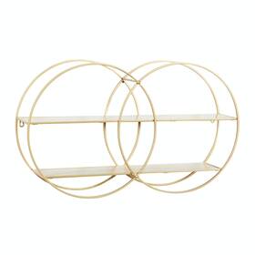 73863 Cosmoliving By Cosmopolitan Metal Round 2 Shelf Wall 30 Inch X 6 18 G