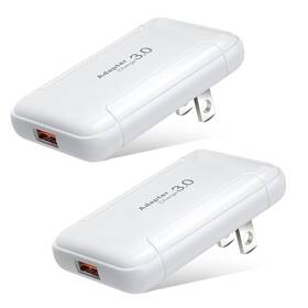 Costyle 600978570903 Slim Flat Usb Wall Charger 2 Pack 18w Gan Tech Fast Charge 3.0 Port Cha