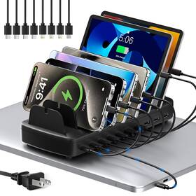 Hs-5a5c Cotop 510w Fast Charging Station For Multiple Devices 10 Port Usb C Charger Black