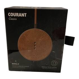 Courant 810074413350 Mag 1 Classics Magnetic Wireless Charger Italian Brown Leather Usb