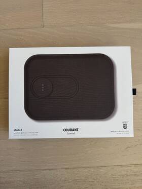 Courant 810074416948 Mag 3 Essentials Dual-device Charging Tray Linen Black 200 New In Box