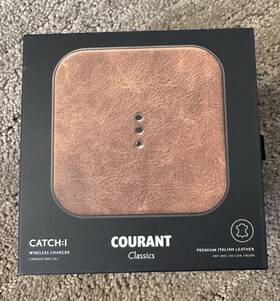 Courant 850017588585 New In Box Classiscs Wireless Charger Catch 1 Italian Leather Saddle