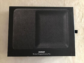 Courant Catch 3 10w Leather Wireless Charger With Accessory Tray Black