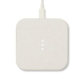 Courant Catch1 Essentials Belgian Linen Wireless Charging Pad Natural