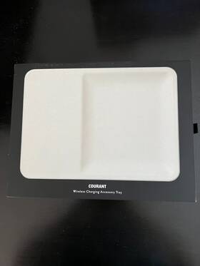 Cr-c3-wh-sl Courant Catch 3 Wireless Charging Accessory Tray - Italian Leather Bone