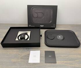 Cr-mag3-bk-bk Courant Mag 3 Dual-device Charging Tray - Italian Leather Black Brand New Open