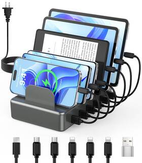 Lzzc-c-03w2 Creative Design 50w Charging Station For Multiple Devices 6 Port Usb Charger