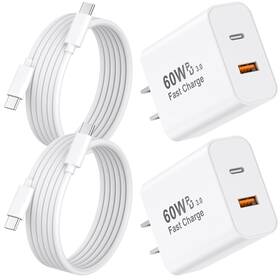 Dy-fba-273 Crehao Iphone 17 16 15 Charger Fast Charging 60w Apple Mfi Certified 2pack Dual Po