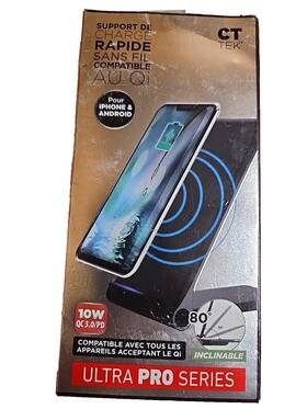 Ct Tek 857366008382 Qi Compatible Fast Wireless Charging Stand Iphone And Android - Ultra Pro