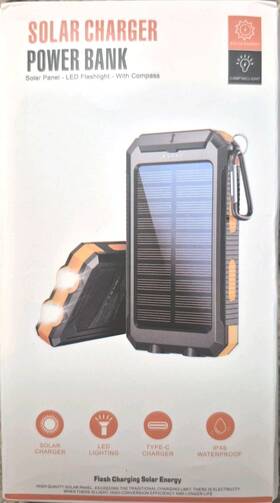 Bg6ft9h Cuguu Solar Charger Power Bank 20000mah Portable Waterproof Usb With 2 Strong Led