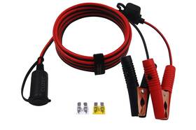 Cuzec 698545805497 12v/ 24v Extension Cord Plug Socket With Battery Clamp 5.3ft / 1.6m 14