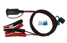Cu10061 Cuzec 6ft/1.8m 16 Awg Extension Cord Plug Socket With Battery Clamp 12v/ 24v