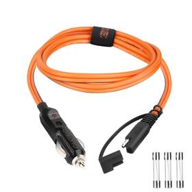 Cu30270y Cuzec Cigarette Lighter Plug To Sae Quick Release Adapter 12v/24v 30a Fused 2 Ft