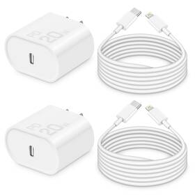 Ca-28t Cxx Ca-43t/ca-28t I Phone Charger 10ft Fast Charging Mfi-certified 20w Pd Block With 6ft Cable