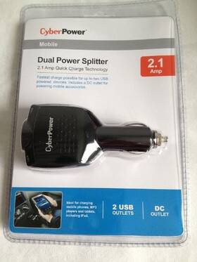 Cptdc2u1dcrc1 Cyber Power Systems Cyberpower Auto Adapter - 5 V Dc Output Voltage 2.10 A