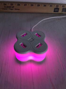 Tr14a42u Cyber Power Cyberpower Usb Glow Charger 4-port 5v Type-a Multicolor