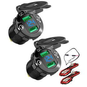 Daiertek 445005669648 12v Dual Usb Charger Socket For Automotive Car Marine Rv Rzr Boat Atv B