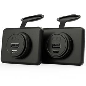 Ym1288 Damavo Panel Type C 12v Usb Car Charger Outlet Cigarette Lighter Socket
