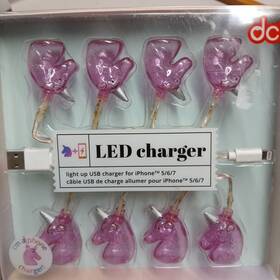 0719 Dci Unicorn Light Up Usb String Charger I Phone 5/6/7