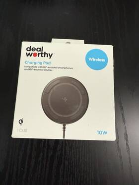 Dealworthy 198420077624 10w Qi Charging Pad - Black