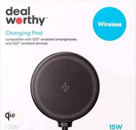 Dealworthy 198420077631 15w Qi2 Charging Pad Stand Wireless Charger - Black