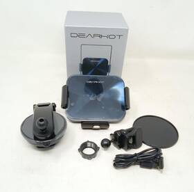 Lb-s3 Dearhot Dual Coil Qi Wireless Charger Mirror Mount For Iphone Samsung Google