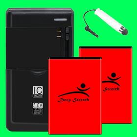 Gt-s5690 Deep Stretch Substitutable 2x 3020mah Battery Travel Charger F Samsung Galaxy Xcover