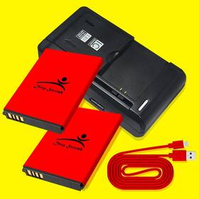 U102aa Deep Stretch For At&t Cingular Flip Iv High Power 2x 1550mah Battery Universal Charger